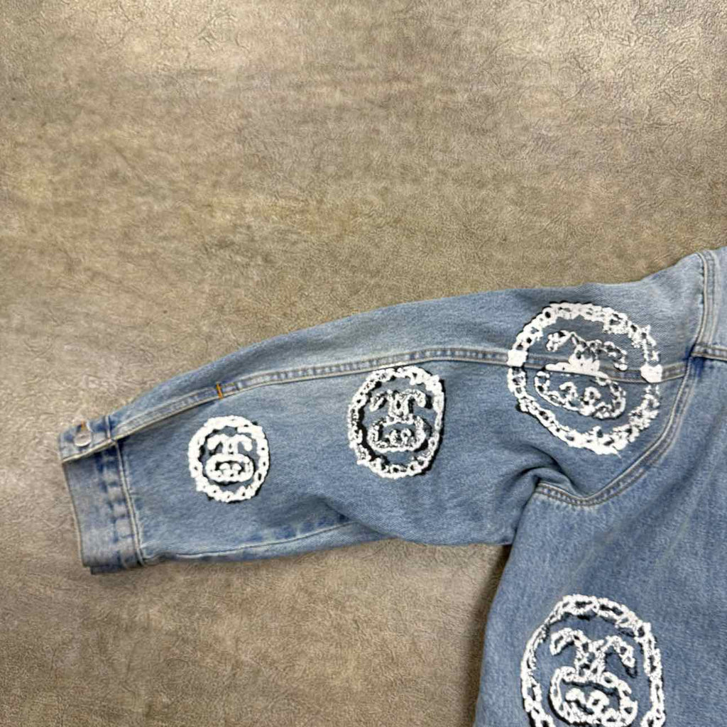 Denim Tears Jacket "STUSSY" Blue Used Size 2XL
