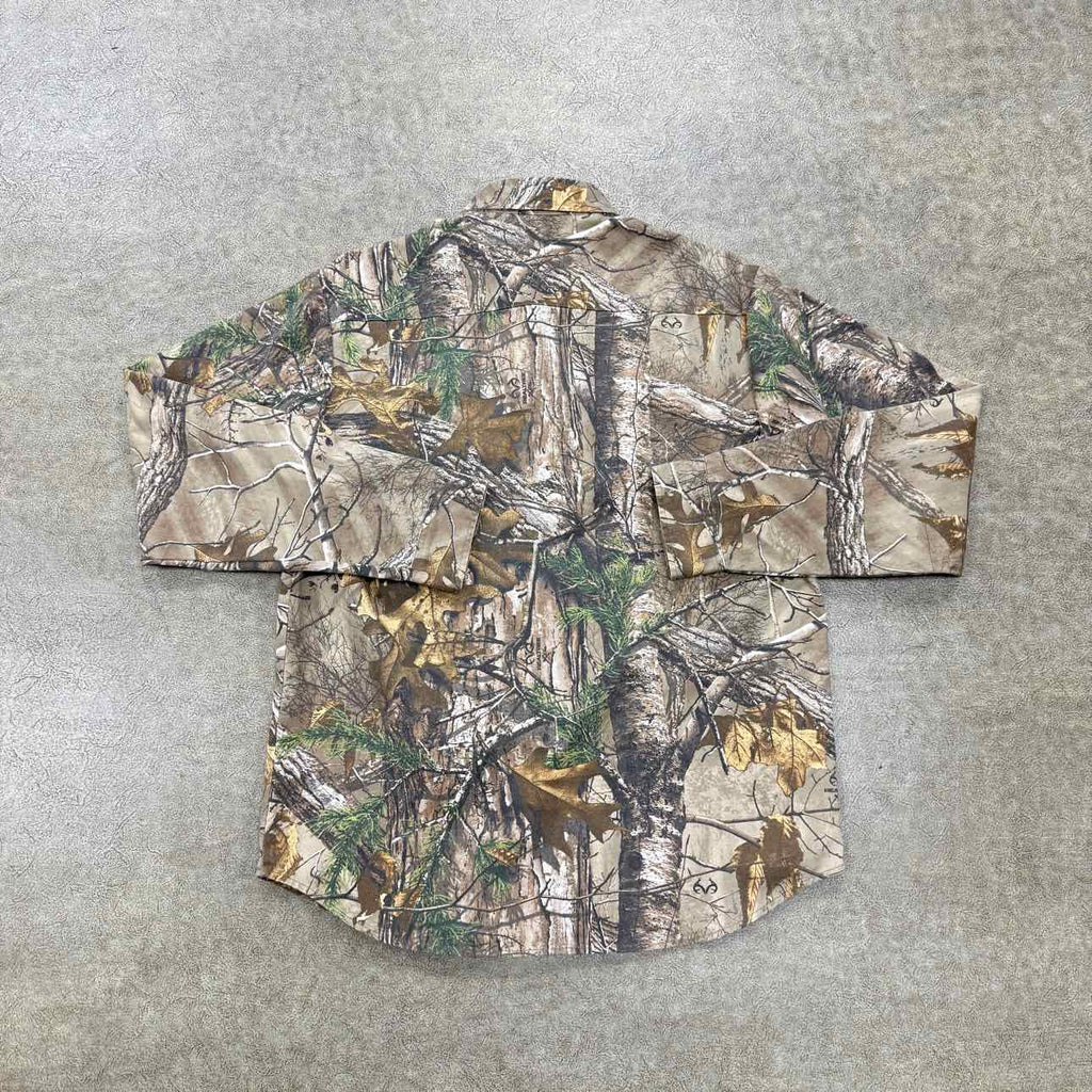 Supreme Button Up "REAL TREE CAMO" Green Used Size L