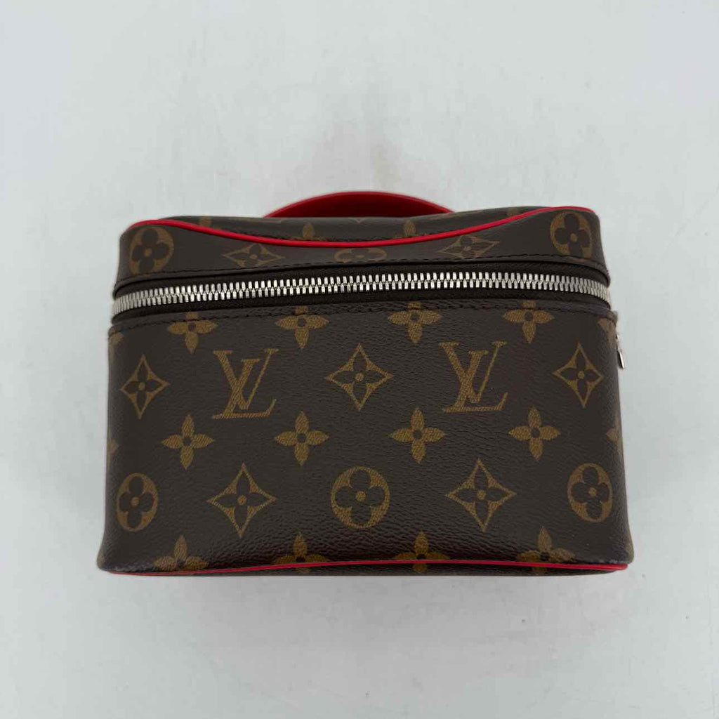Louis Vuitton Toiletry Bag "NICE MINI" Used Brown