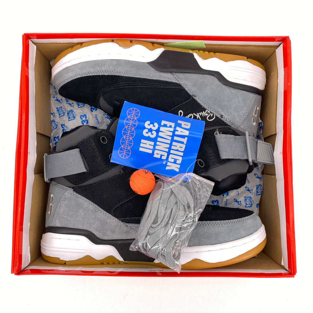 Reebok Ewing 33 Hi "Grey Black"  New Size 10.5