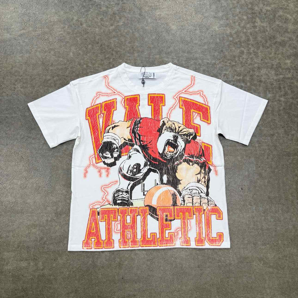 Vale T-Shirt "VALLEY ATHLETICS" White New Size S