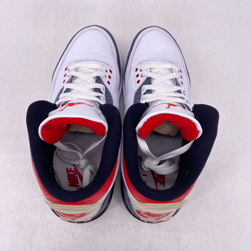 Air Jordan 3 Retro "Fire Red Denim" 2020 Used Size 9