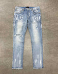 Purple Jeans "PAINT SPLATTER" Blue Used Size 36