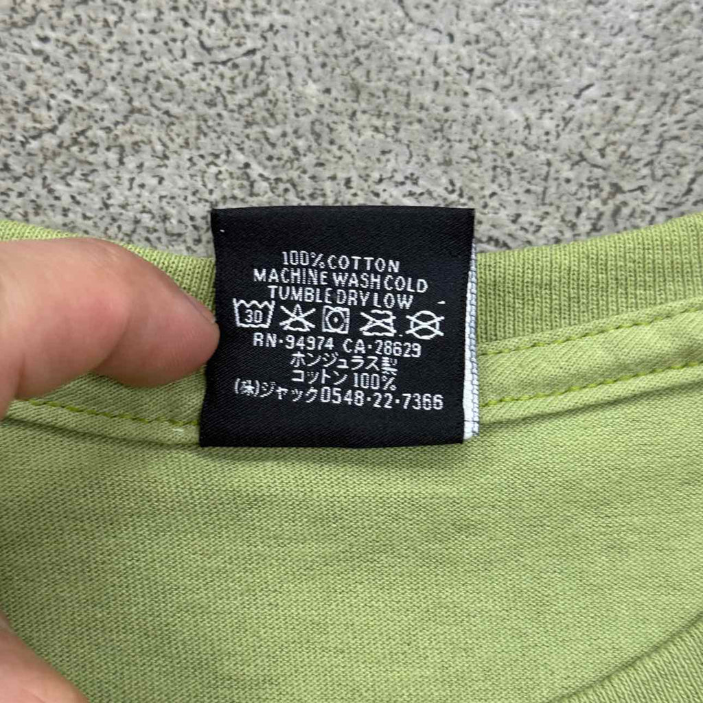 Stussy T-Shirt "CLASSROOM" Moss Used Size L