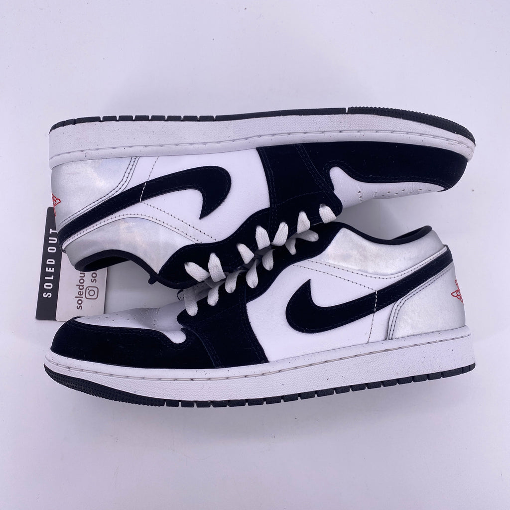 Air Jordan 1 Low SE "White Black Matte Silver' 2025 Used Size 9.5