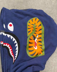 Bape Zip Up "GIANT SHARK" Blue Used Size XL