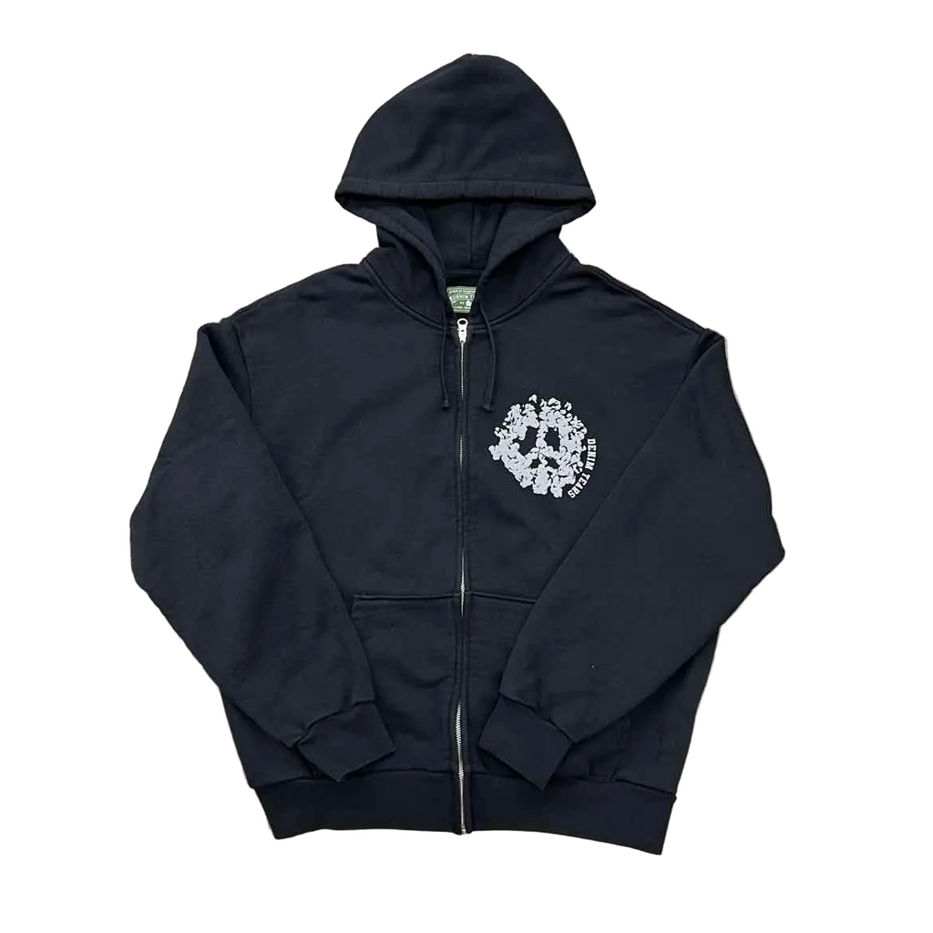 Denim Tears Zip Up "UNIVERSITY" Black Used Size M