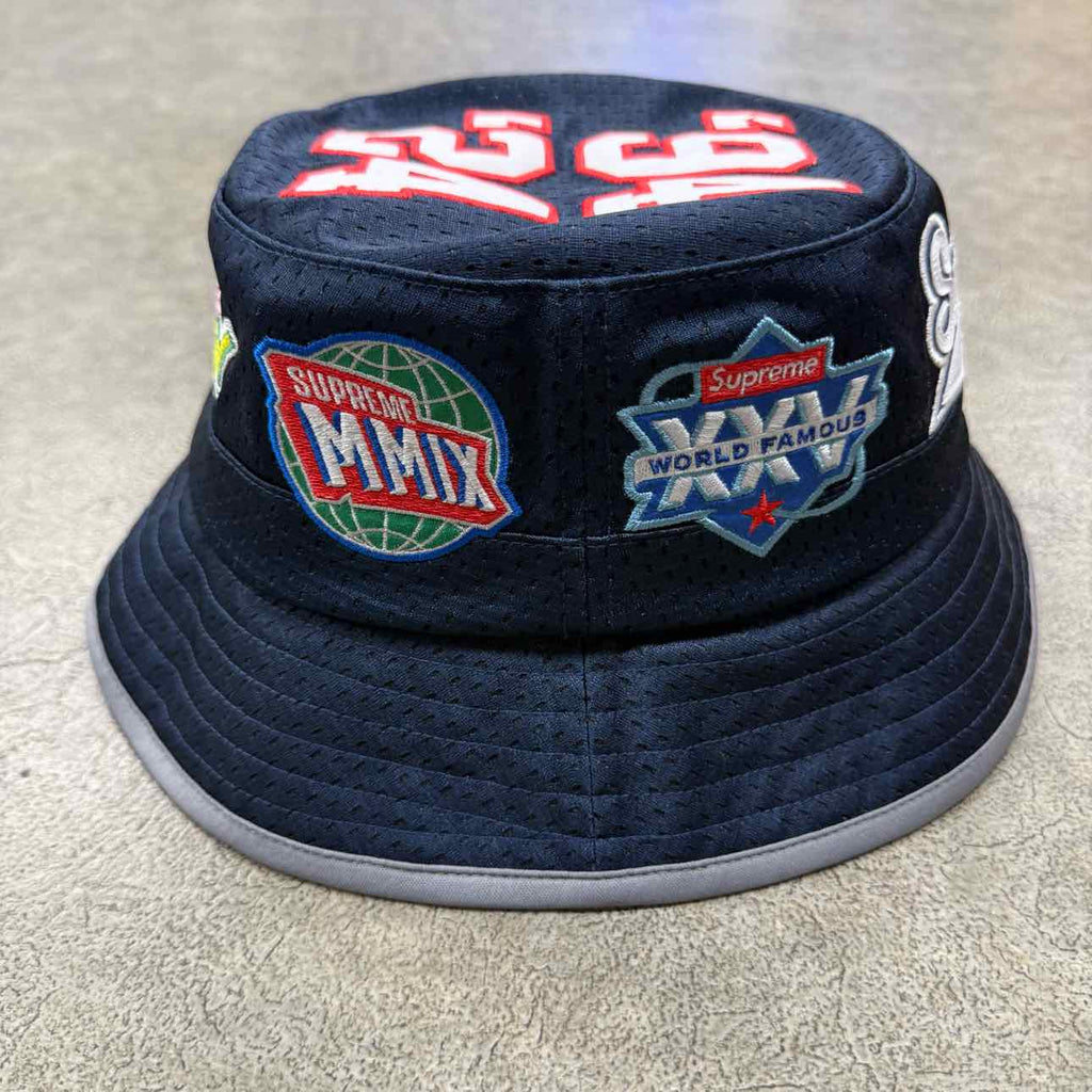 Supreme Bucket Hat "PLAYOFF" Used 2025 Navy Size S/M