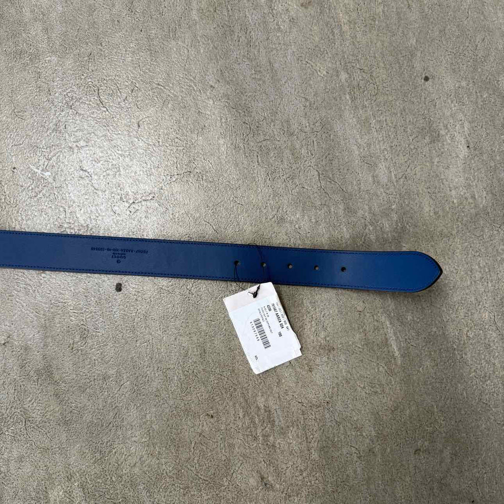 Gucci Belt "GG MONOGRAM" New Navy Size 40