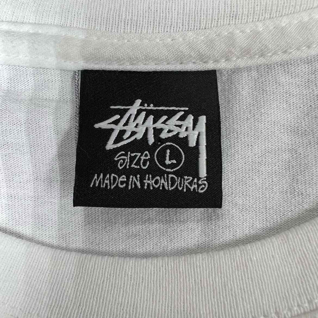 Stussy Long Sleeve "PARIS" White Used Size L