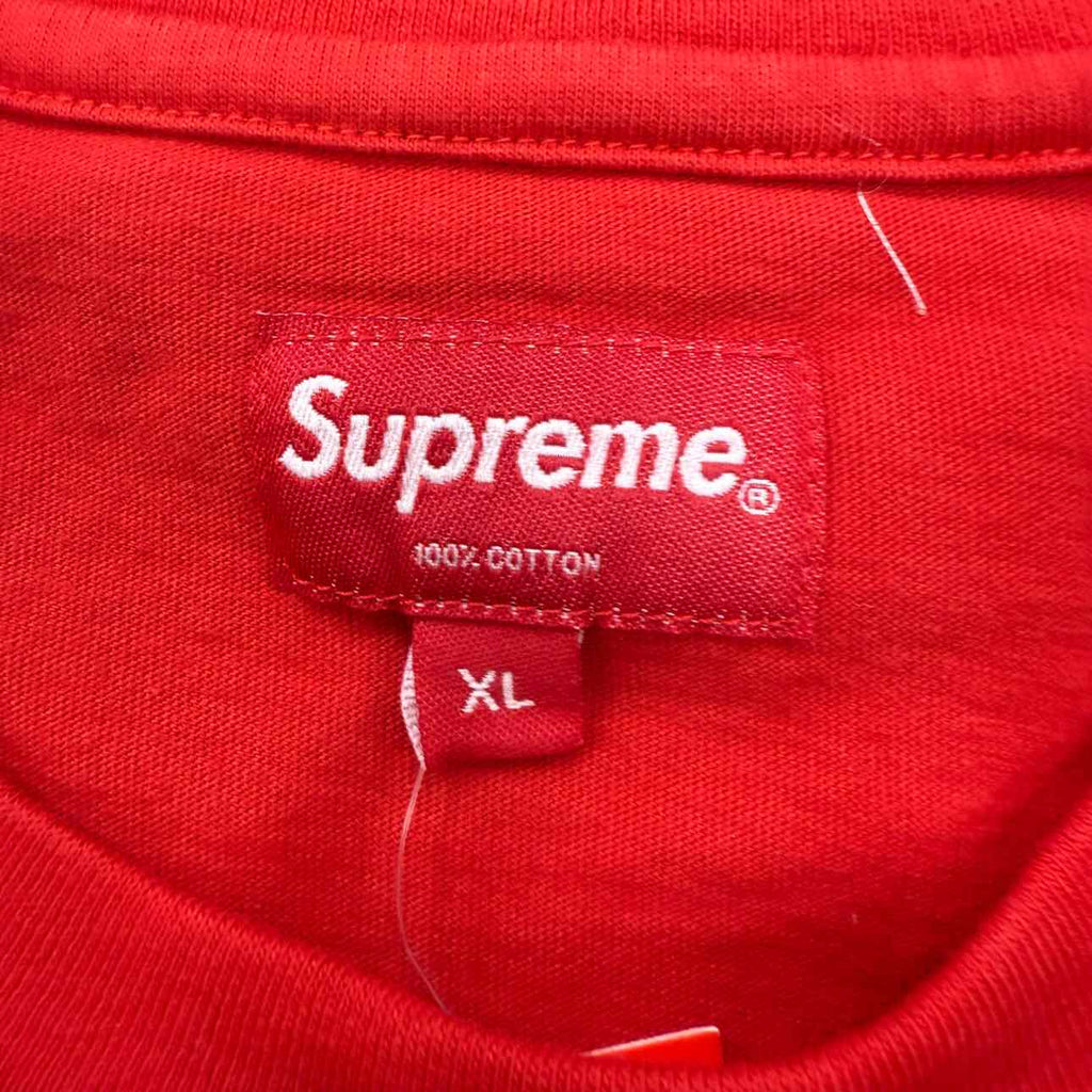 Supreme T-Shirt "INTARSIA SCRIPT" Red New Size XL