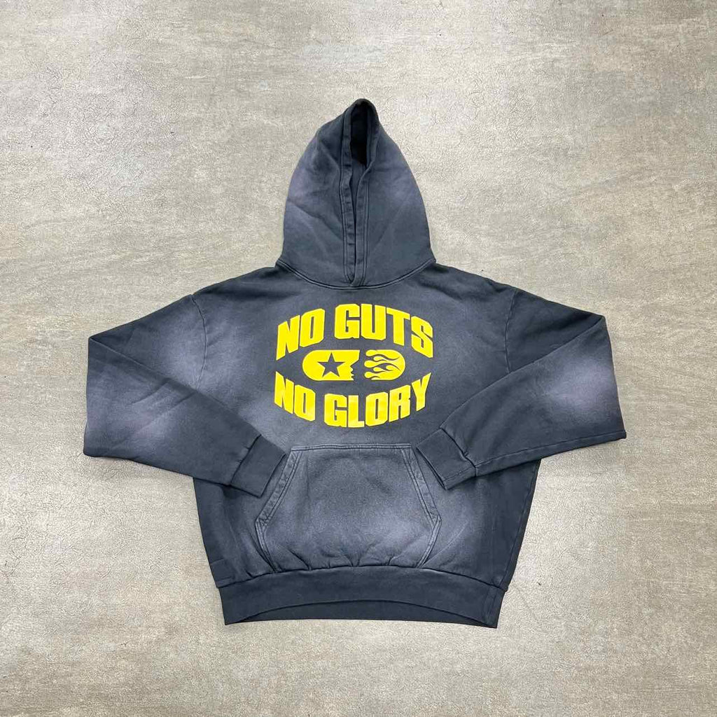 Hellstar Hoodie "NO GUTS NO GLORY" Black New Size L
