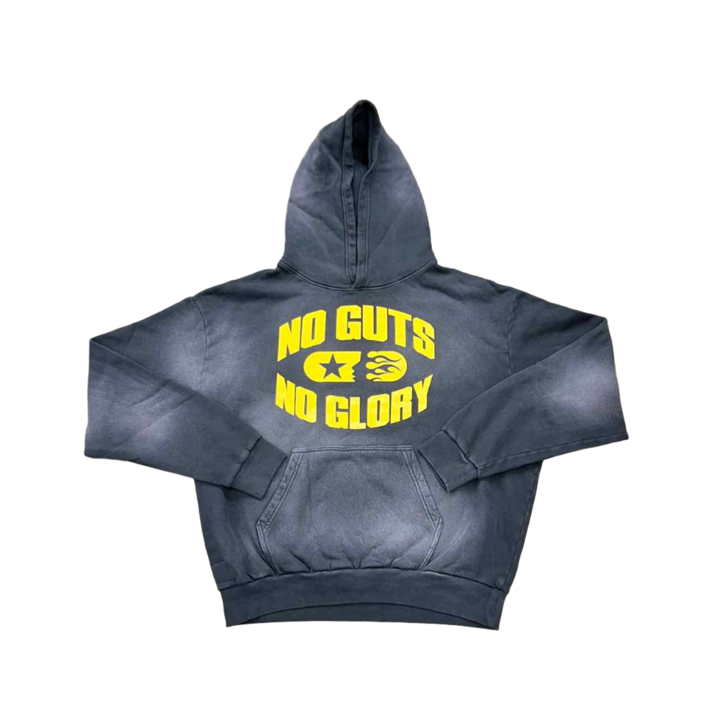 Hellstar Hoodie "NO GUTS NO GLORY" Black New Size L
