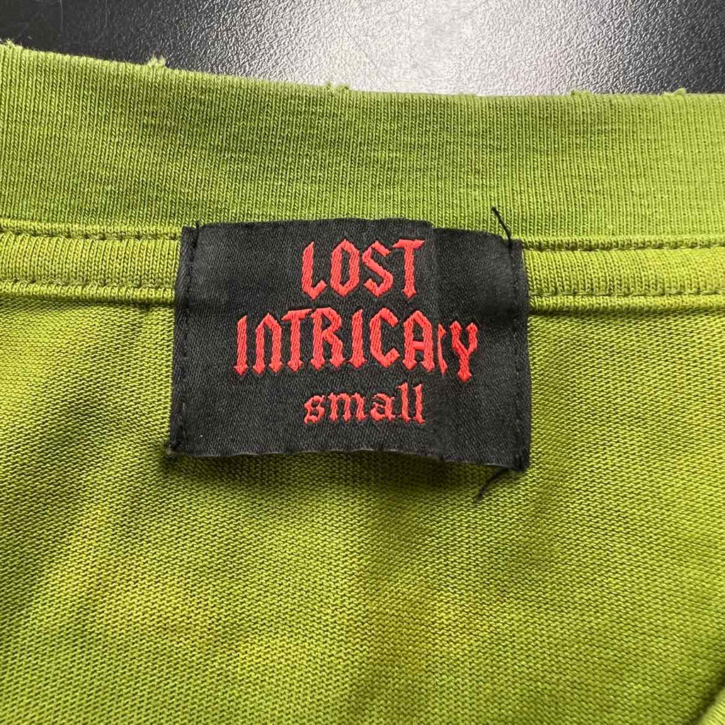 Lost Intricacy T-Shirt "RHINESTONE" Olive Used Size S