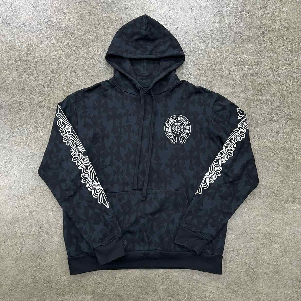 Chrome Hearts Hoodie "MONOGRAM CEMETERY" Black Used Size M