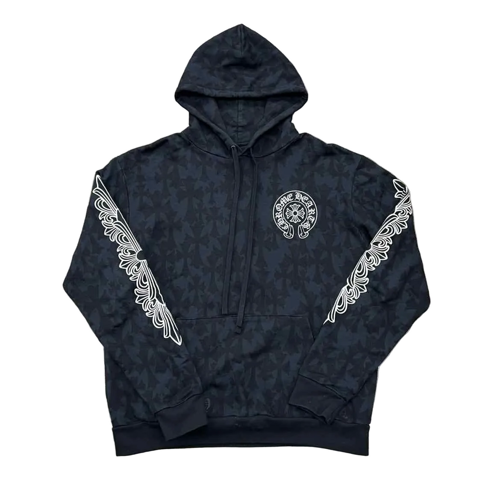 Chrome Hearts Hoodie "MONOGRAM CEMETERY" Black Used Size M