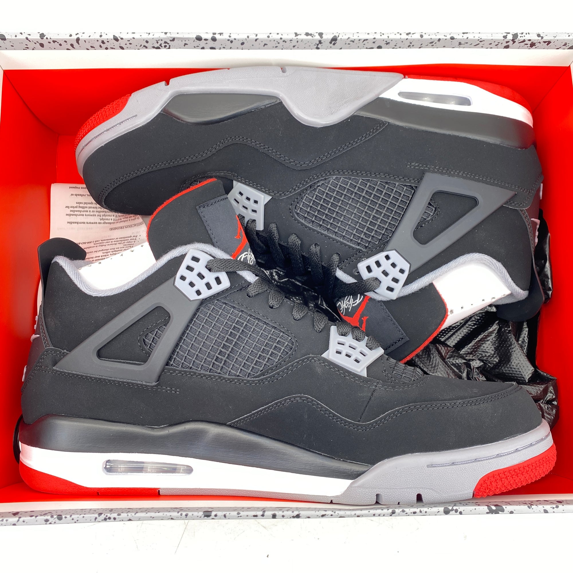 Air Jordan 4 Retro &quot;Bred&quot; 2019 New Size 13