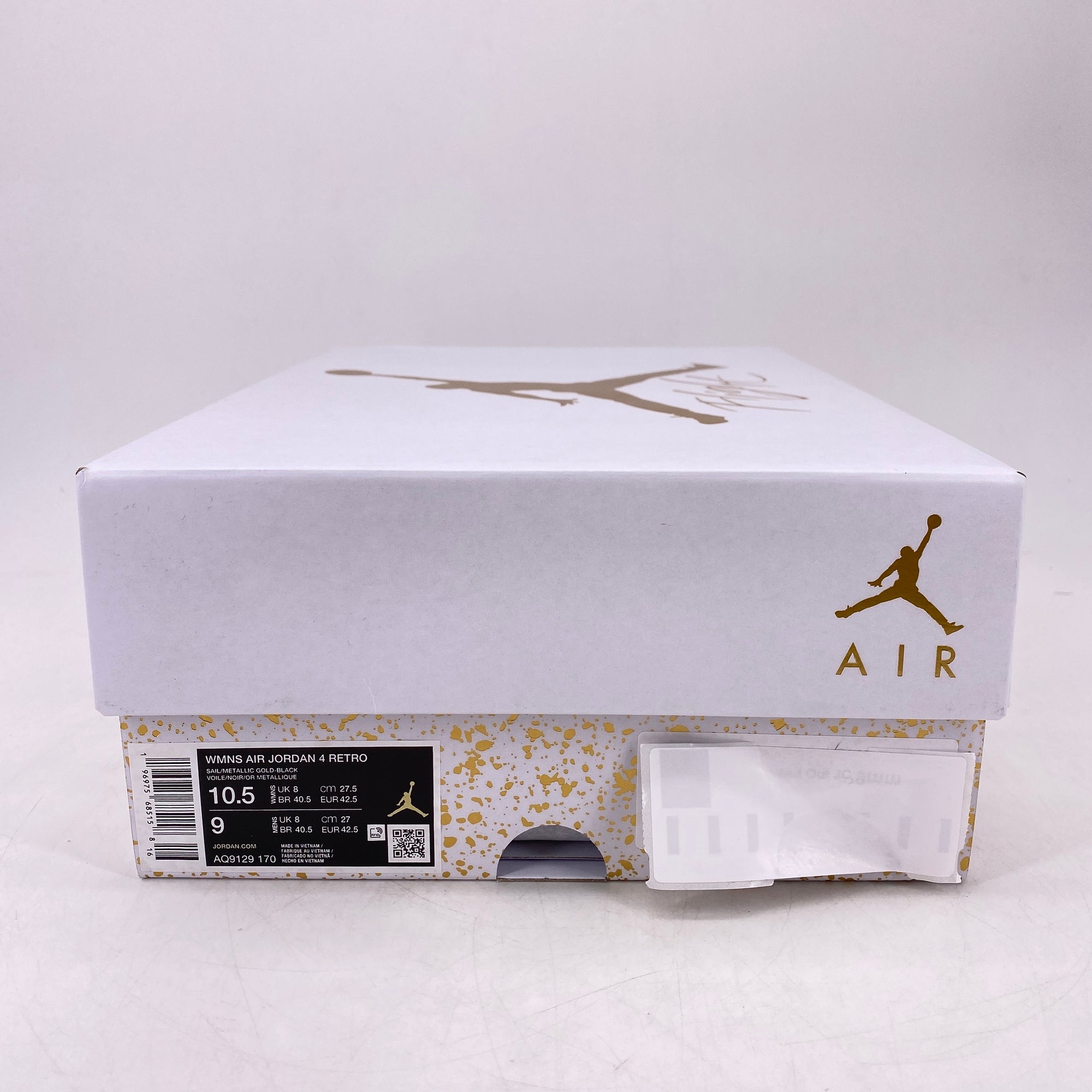 Air Jordan (W) 4 Retro "Metallic Gold" 2024 New Size 10.5W