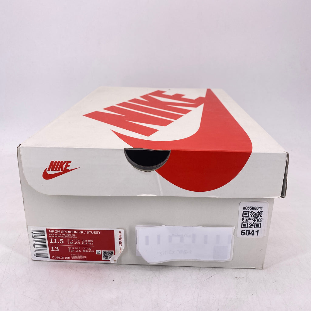 Nike Air ZM Spiridon KK / Stussy "Stussy White" 2020 Used Size 11.5