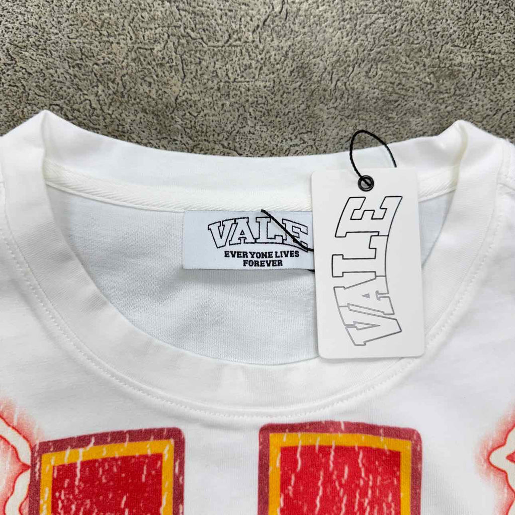 Vale T-Shirt "VALLEY ATHLETICS" Cream New Size M