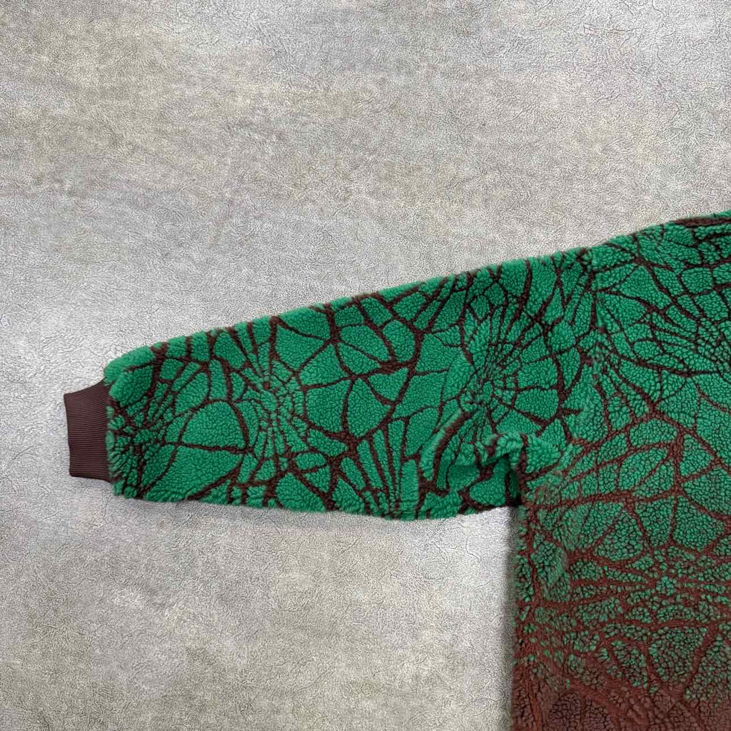 Supreme Fleece Jacket "SPYDER WEB" Brown Used Size M