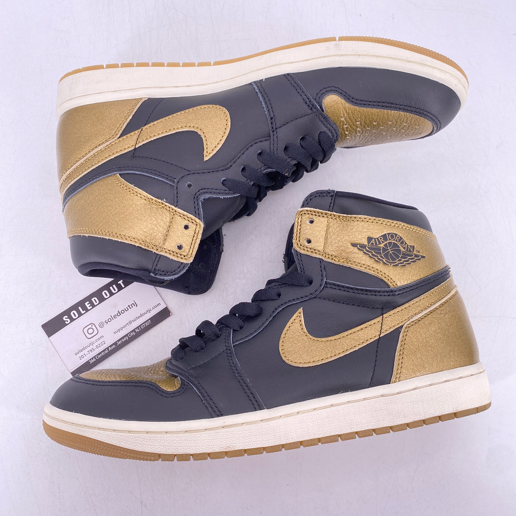Air Jordan 1 Retro High OG "Black Metallic Gold" 2024 Used Size 10.5