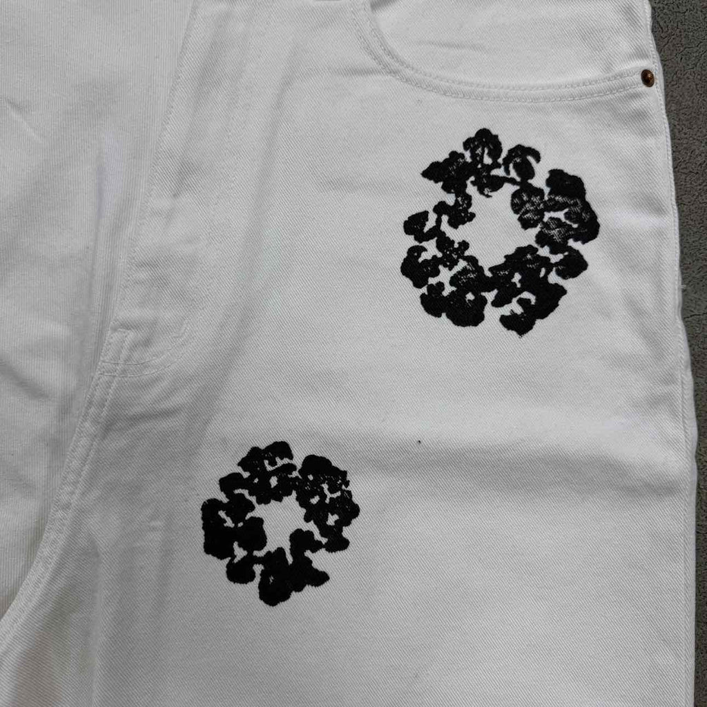 Denim Tears Shorts "COTTON WREATH" White New Size S