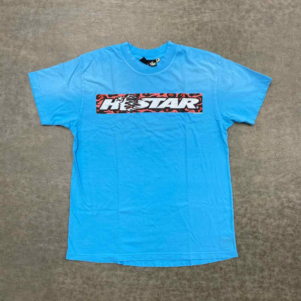 Hellstar T-Shirt "BOX LOGO" Blue New Size L