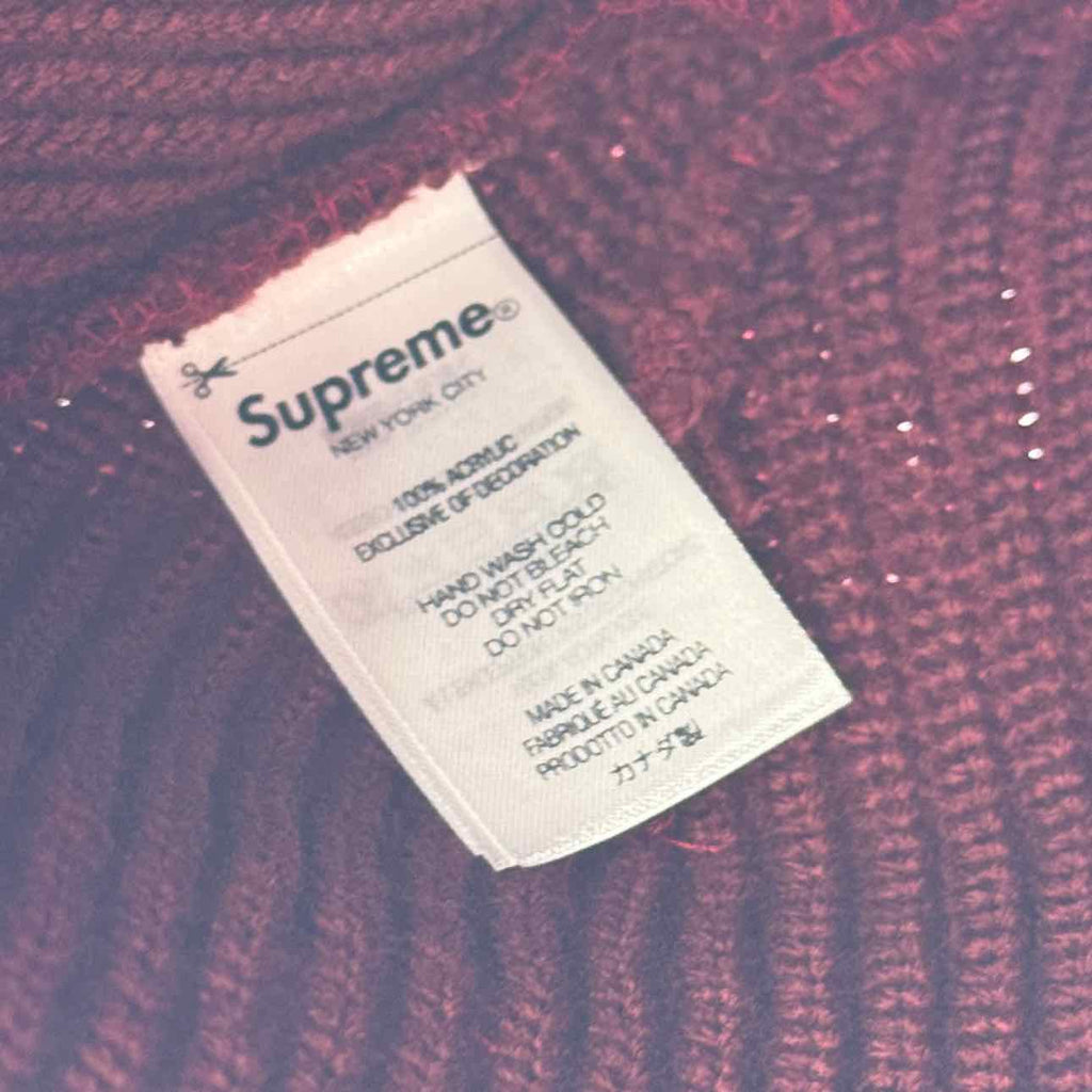 Supreme Beanie "LOOSE GAUGE" Used Cardinal Size OS