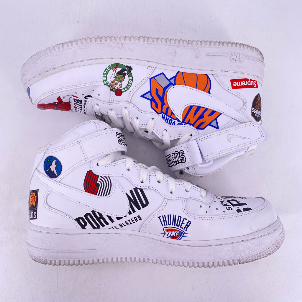 Nike Air Force 1 Mid "Supreme Nba White" 2018 Used Size 9
