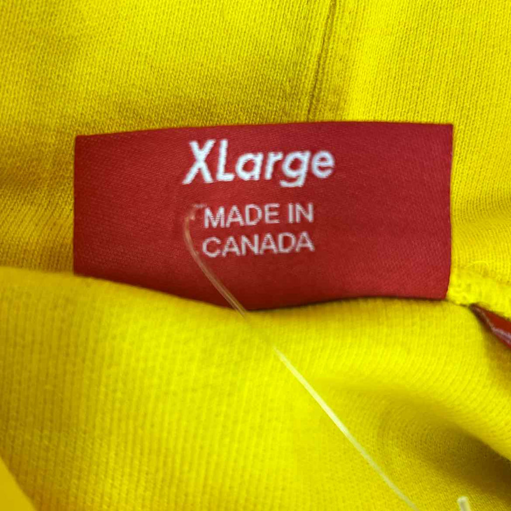 Supreme Hoodie "REVERSE FLEECE" Yellow New Size XL