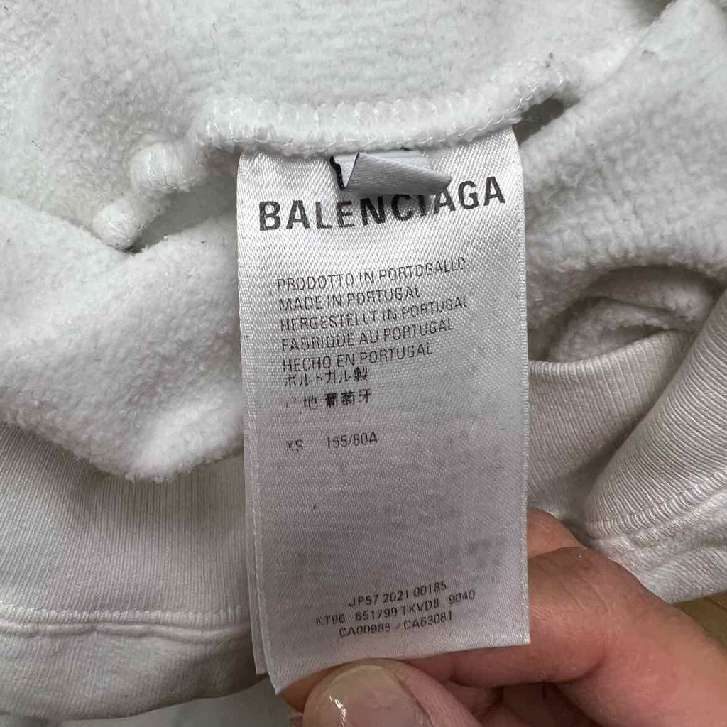 Balenciaga Hoodie "SPACE" White Used Size XS
