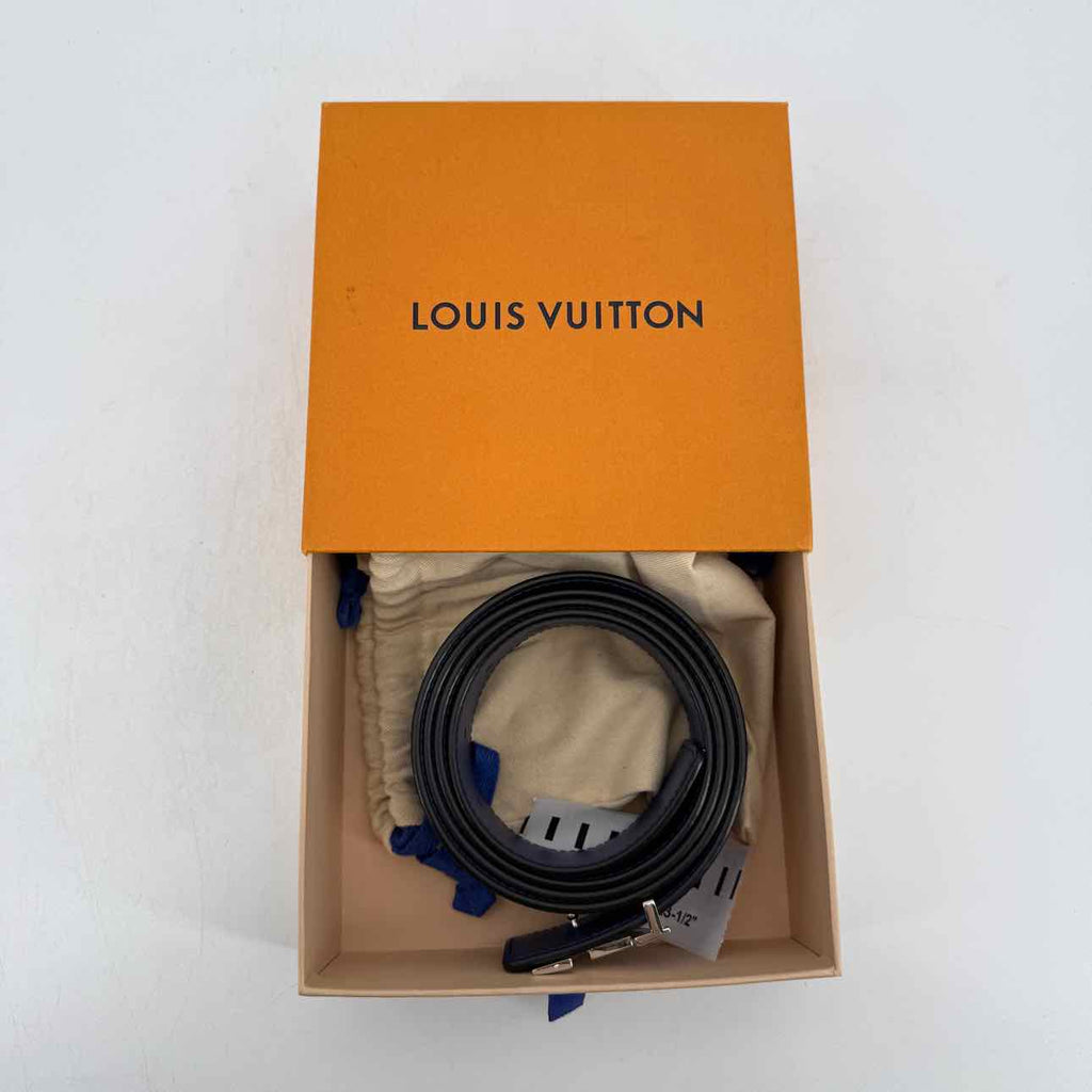 Louis Vuitton Belt "INITALS BANDANA" Used Blue Size 44