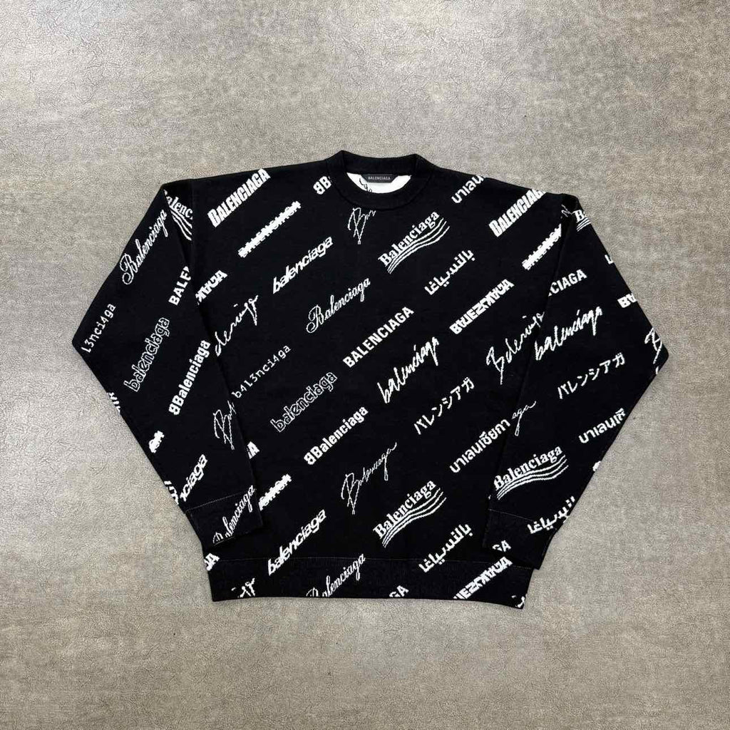 Balenciaga "LOGO MANIA" Black New Size XL (W)