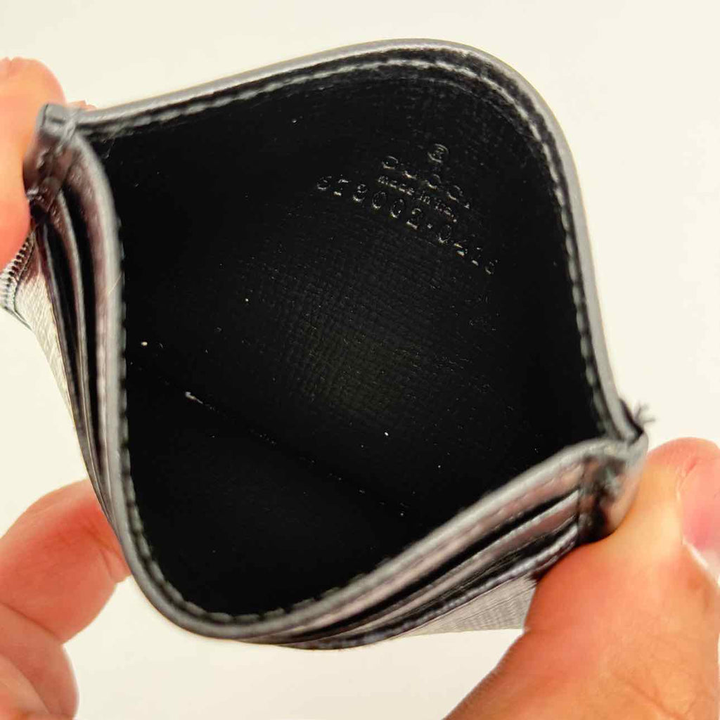 Gucci Card Holder "INTERLOCKING G" Used Black Size OS
