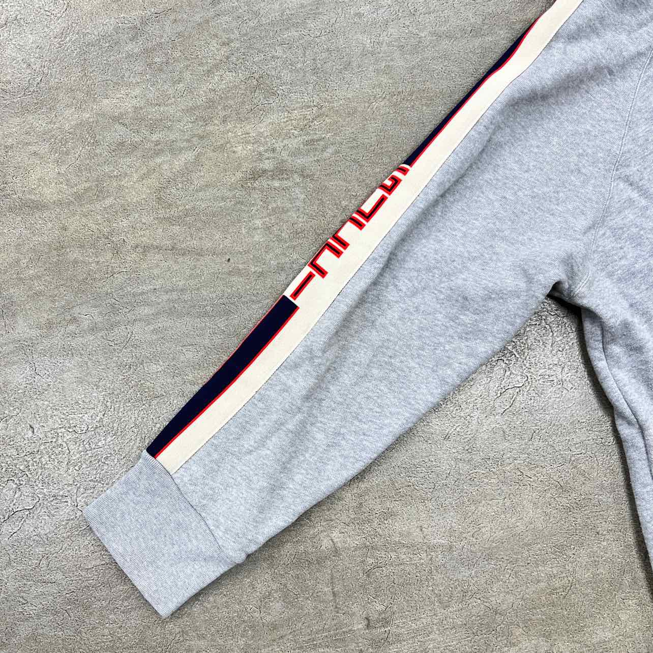 Gucci Hoodie &quot;STRIPED LOGO&quot; Grey Used Size L