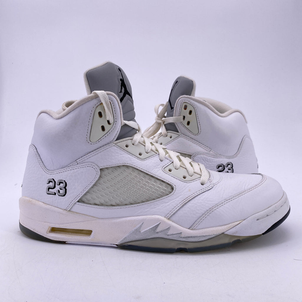 Air Jordan 5 Retro "Metallic White" 2015 Used Size 12.5