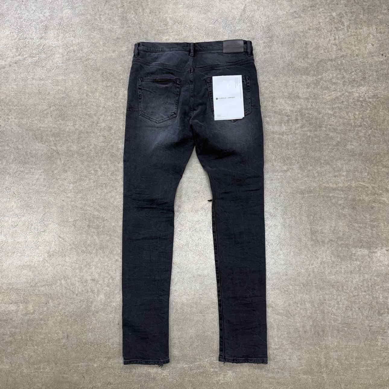 Purple Jeans &quot;KNEE RIPS&quot; Black Used Size 32