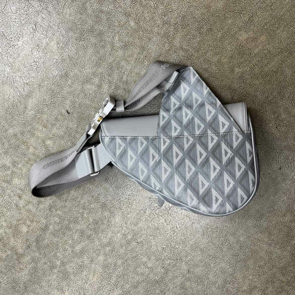 Dior Saddle Bag "DIAMOND" Used Grey Size OS