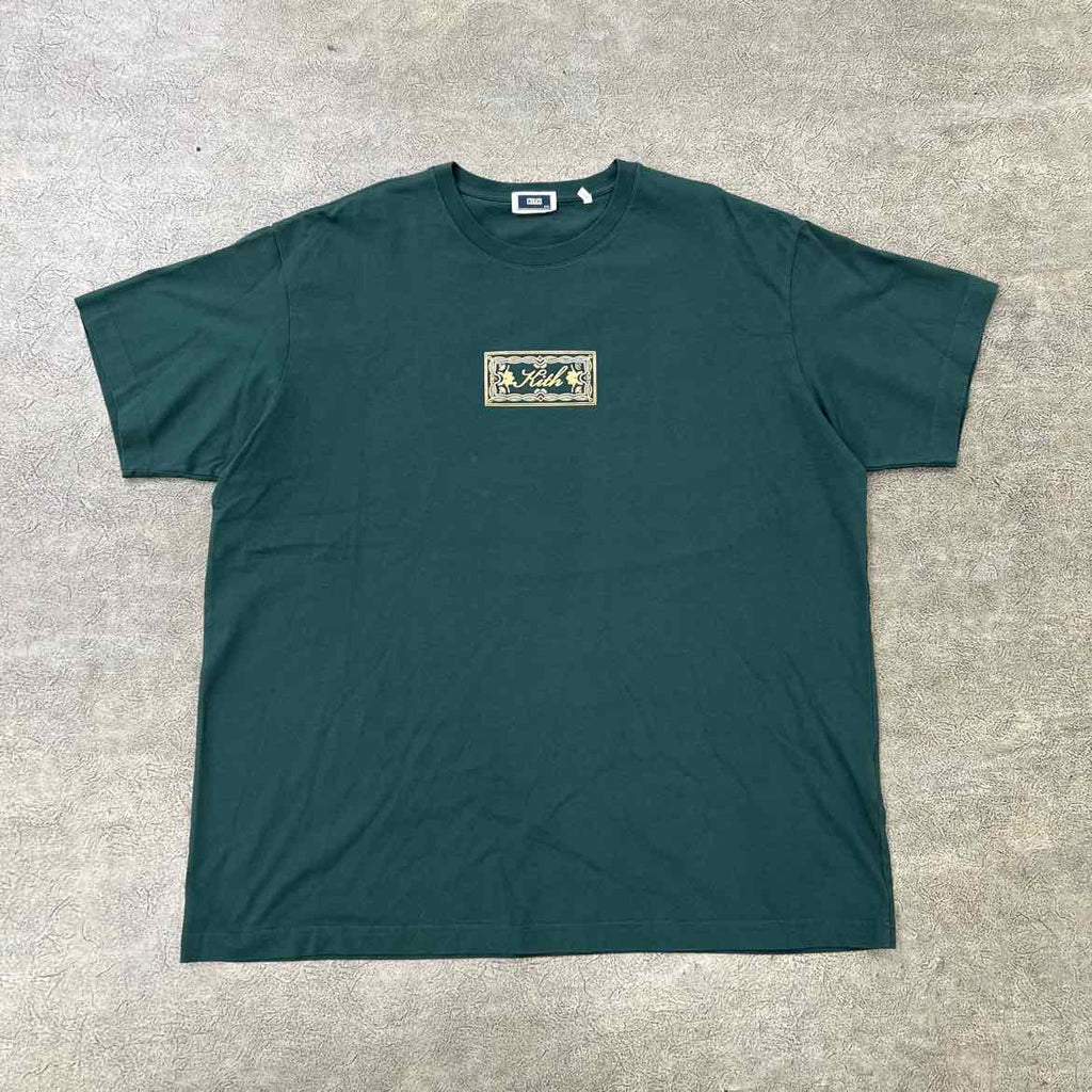 Kith T-Shirt "BOX LOGO" Green Used Size XXL