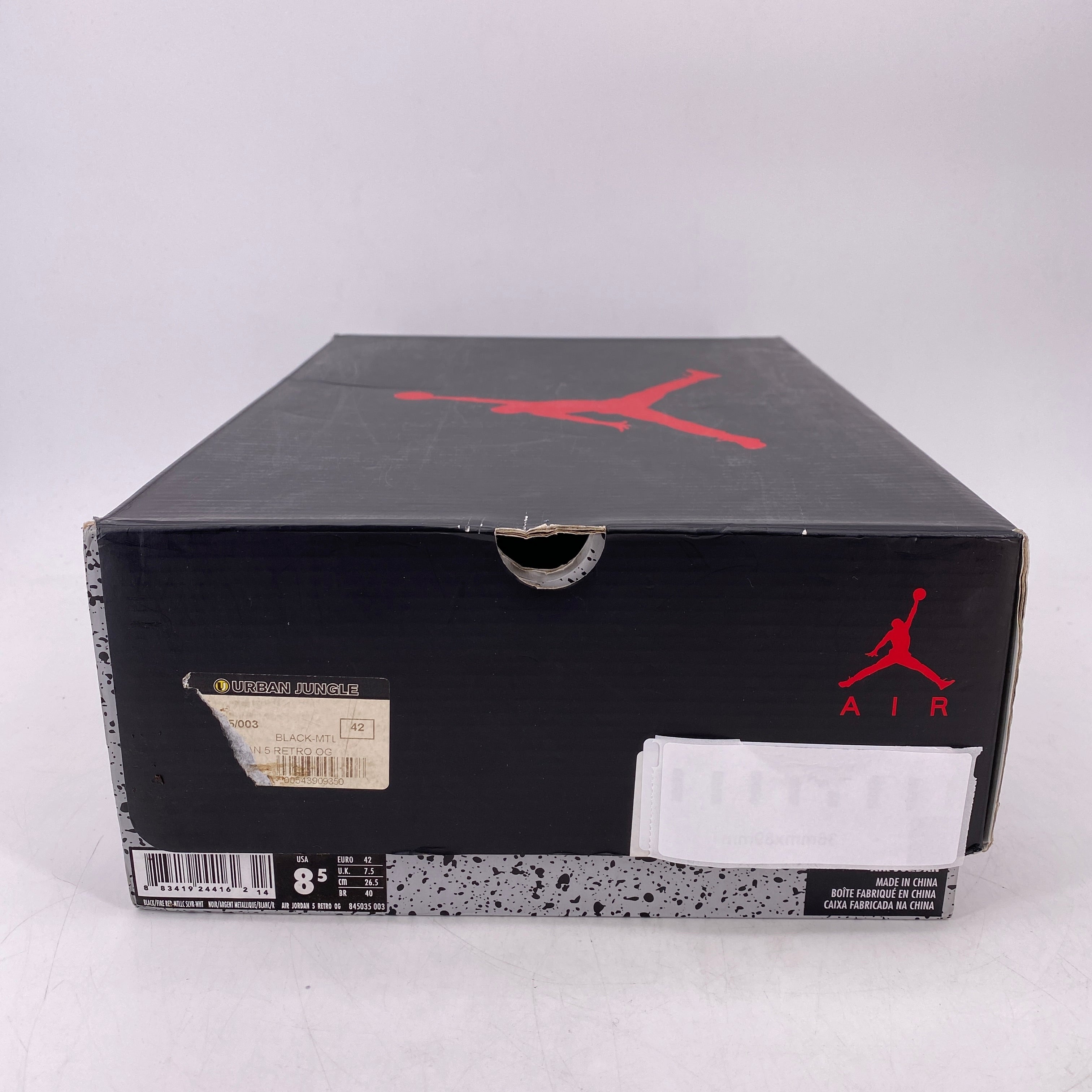 Air Jordan 5 Retro &quot;Black Metallic&quot; 2016 New Size 8.5