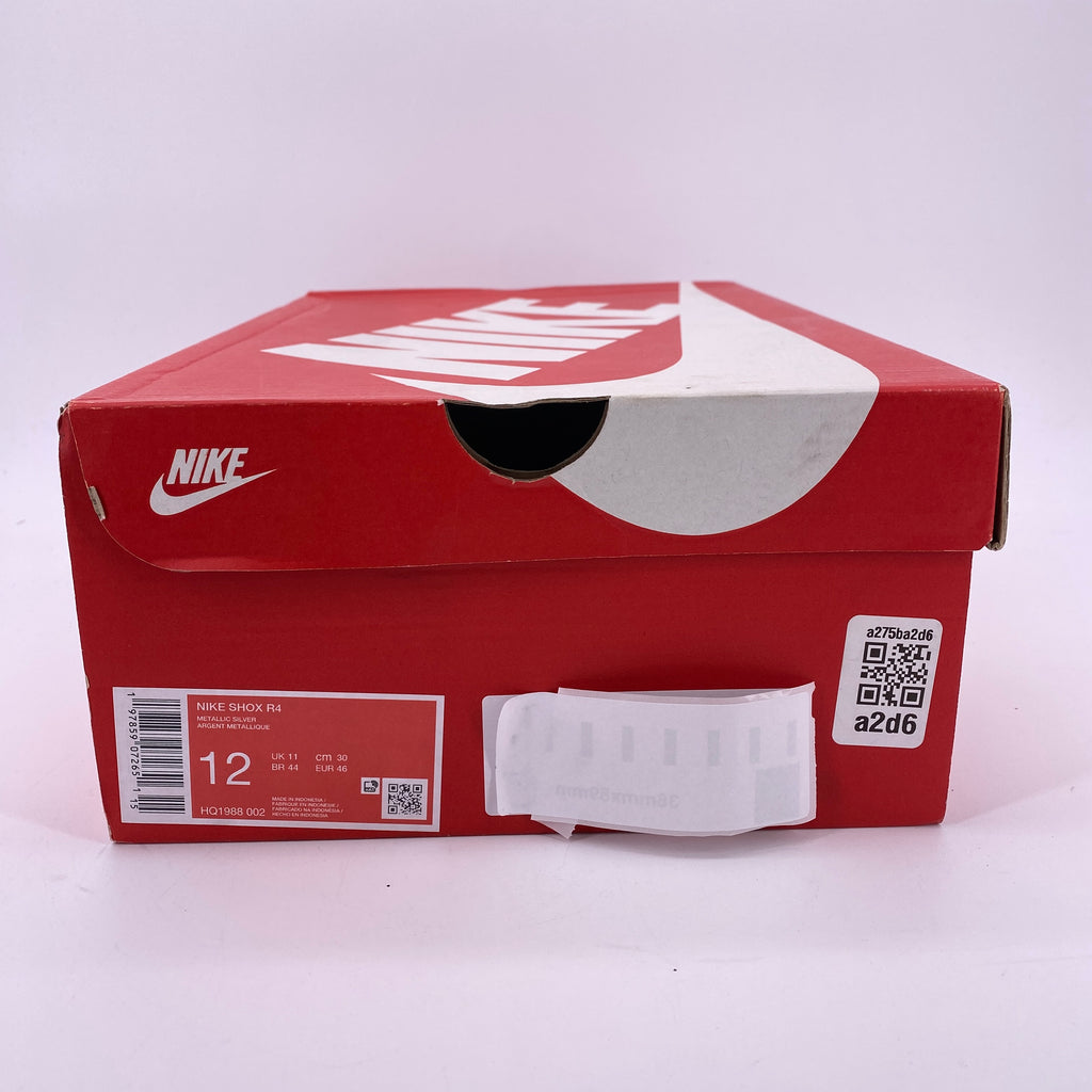 Nike Shox R4 "Black Metallic Silver" 2025 New Size 12
