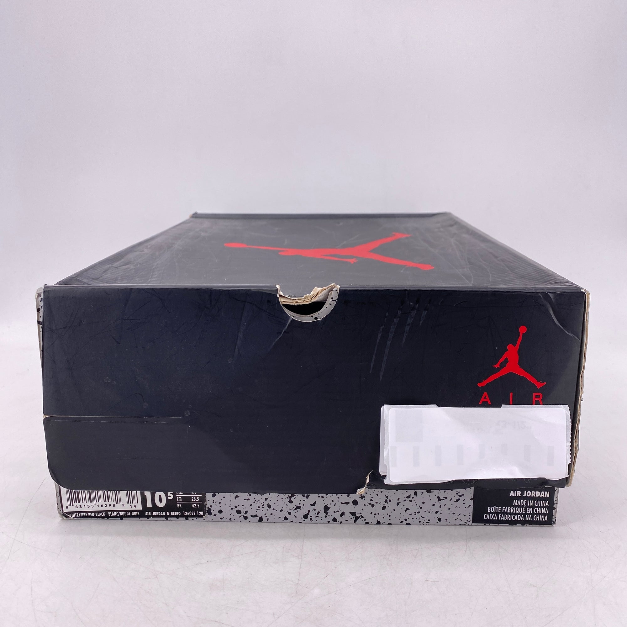 Air Jordan 5 Retro &quot;Fire Red Black Tongue&quot; 2013 Used Size 10.5