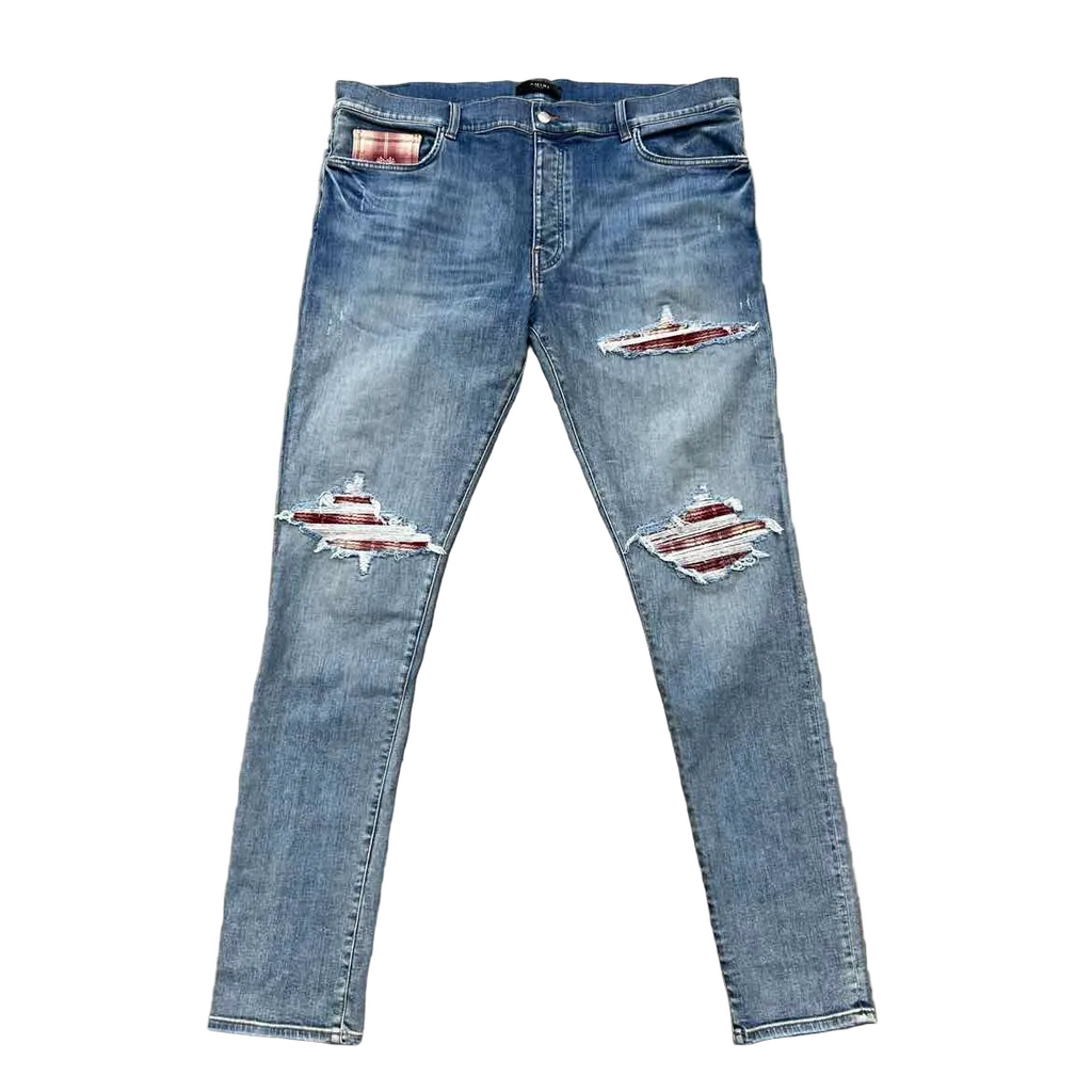 Amiri Jeans "PLAID" Blue Used Size 40