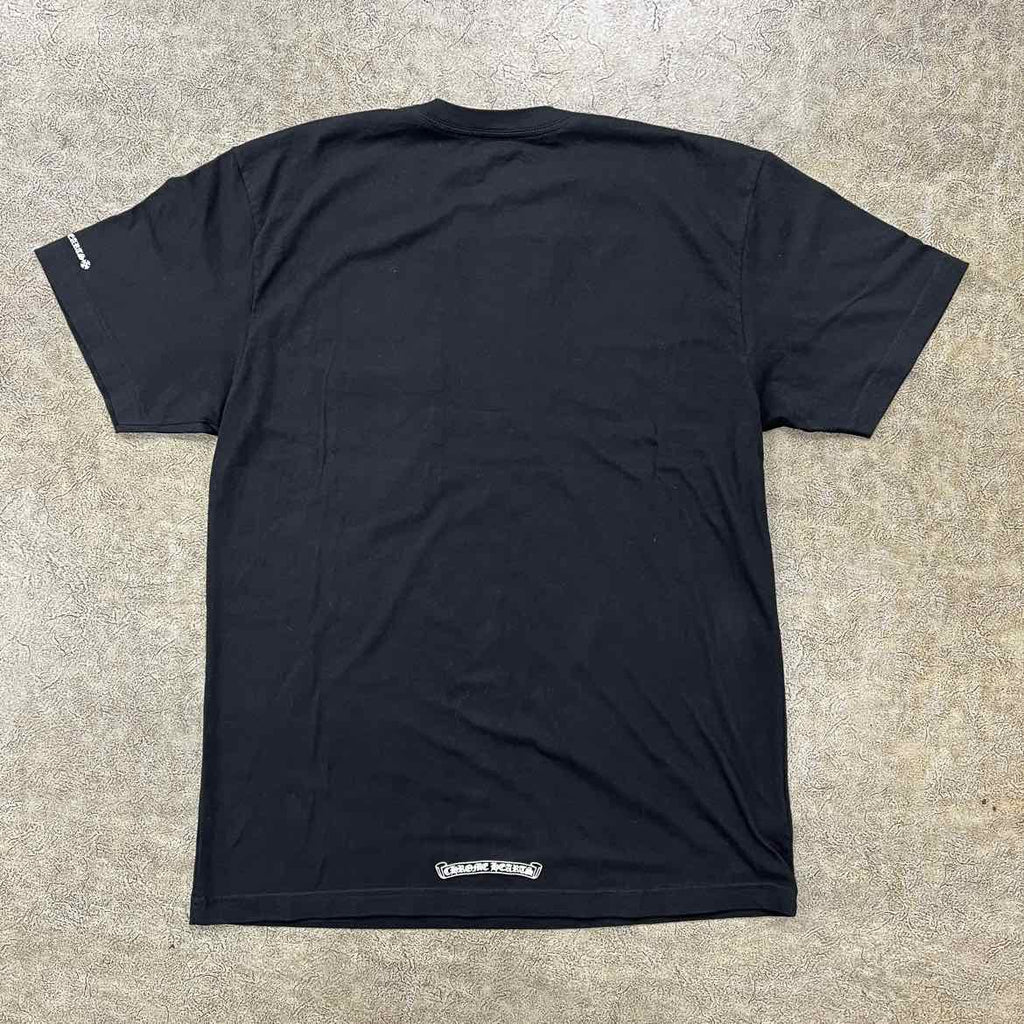 Chrome Hearts T-Shirt "NECK LOGO" Black Used Size L