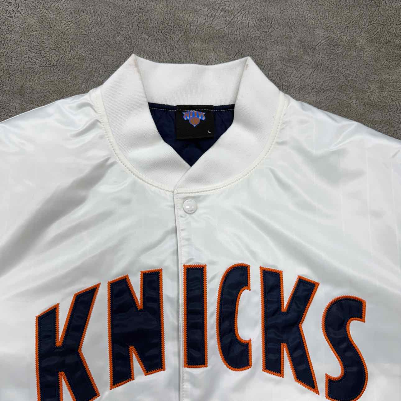 Kith Varsity Jacket &quot;KNICKS PINSTRIPE&quot; White Used Size L