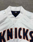 Kith Varsity Jacket "KNICKS PINSTRIPE" White Used Size L