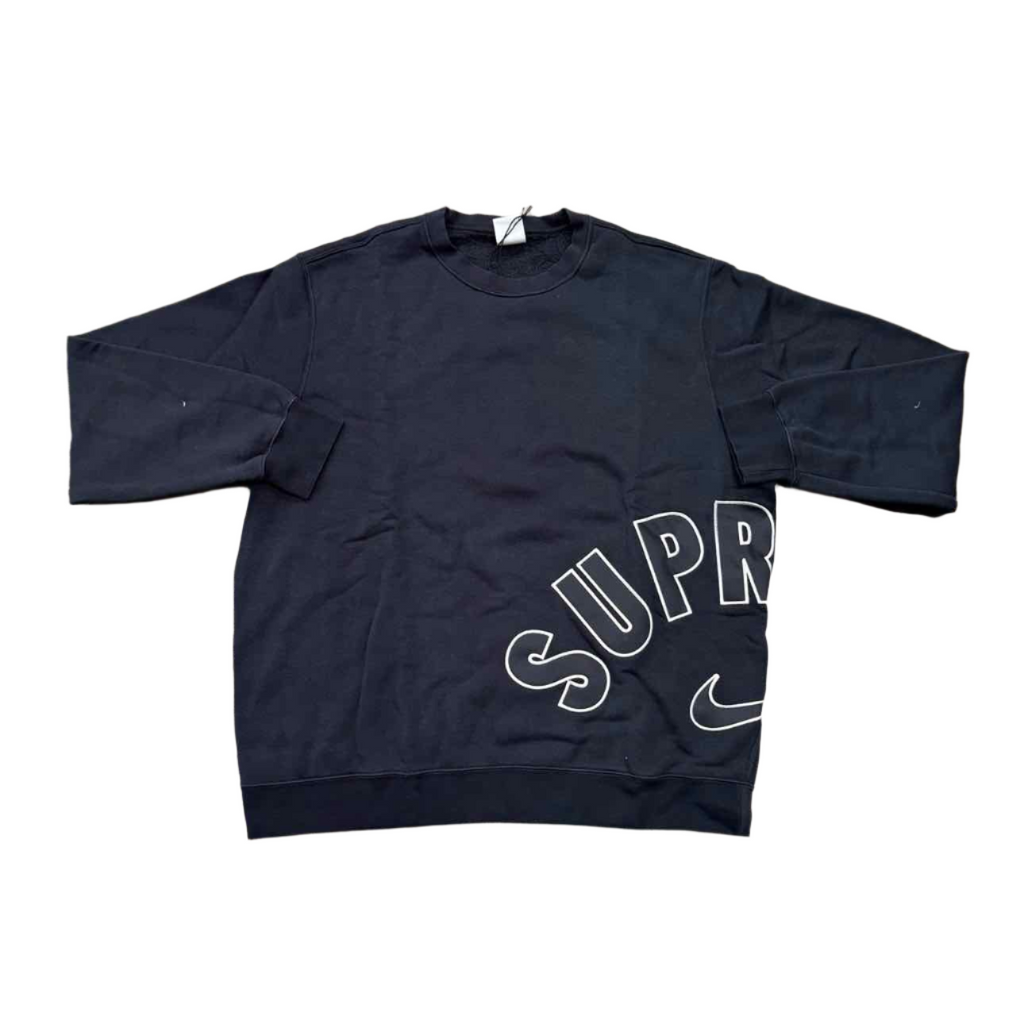 Supreme Crewneck Sweater "SUPREME NIKE ARC" Black New Size L