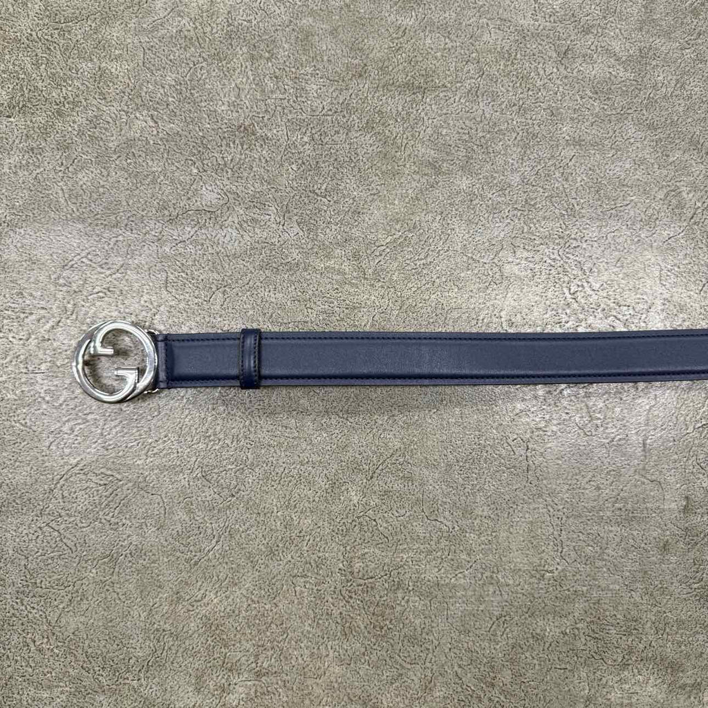 Gucci Belt "SILVER BUCKLE" New Blue Size 48