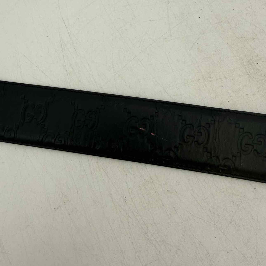 Gucci Belt "SILVER BUCKLE" Used Black Size 46